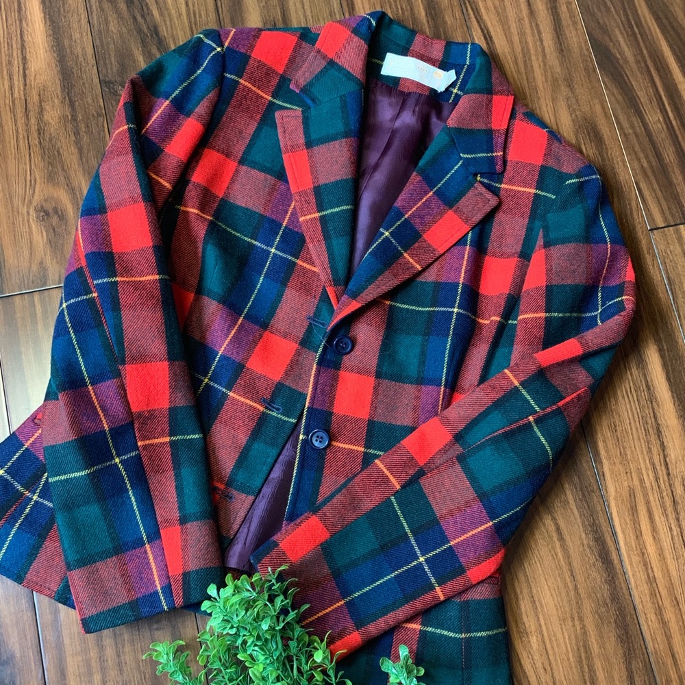 70’s Pendleton Wool Plaid Blazer 3 Button Suit